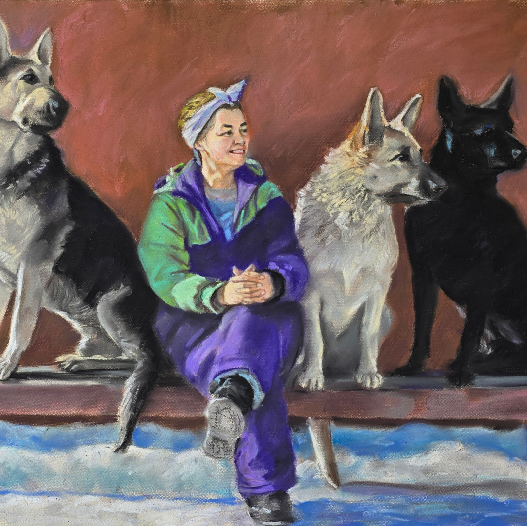 портрет с собаками